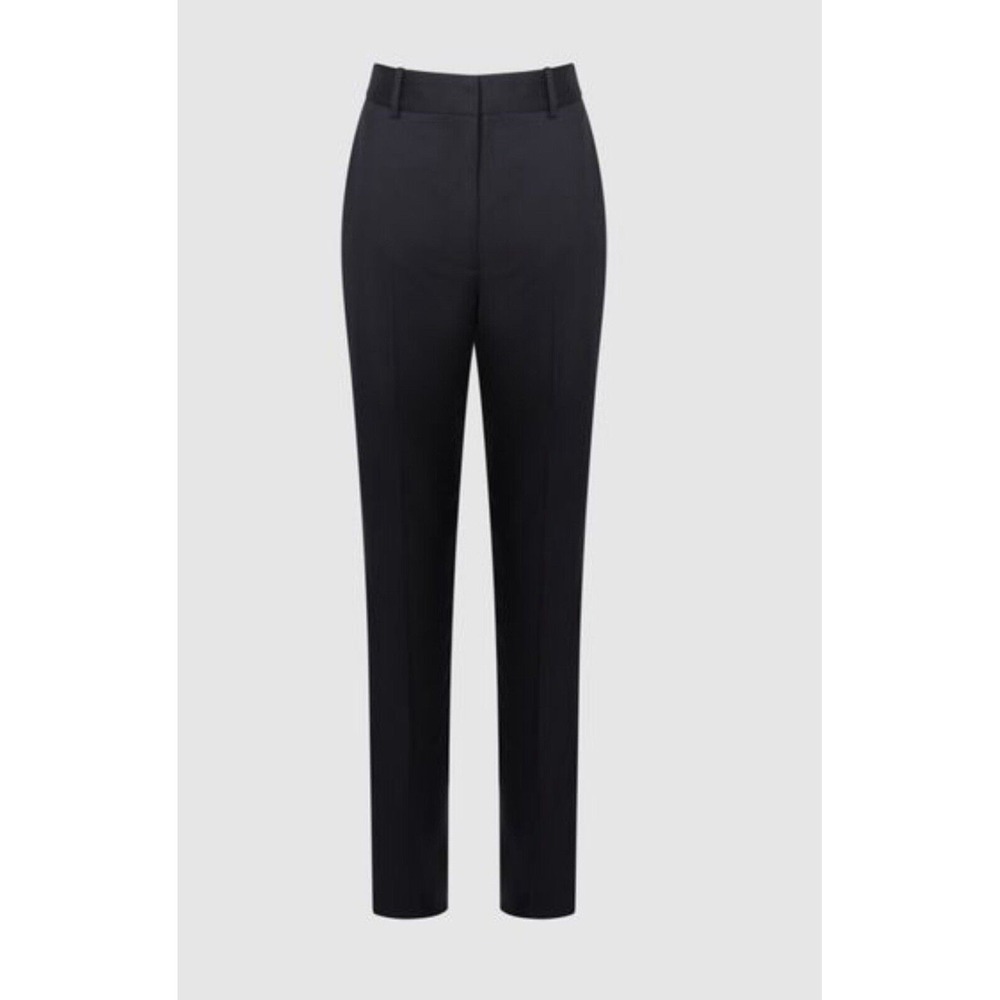 Reiss HAISLEY WOOL‎ BLEND TAPERED SUIT TROUSERS Navy Size 14 Career